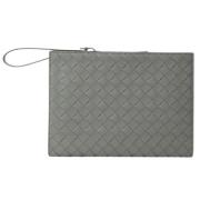 Bottega Veneta Vintage Pre-owned Laeder kuvertvskor Gray, Dam