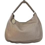 Fendi Vintage Pre-owned Laeder axelremsvskor Beige, Dam