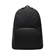 Emporio Armani Stilren Logo Ryggsäck med Dragkedja Black, Herr