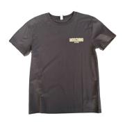 Moschino Kortärmad Bomull T-shirt för Män Black, Herr