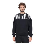 Moschino Streckkod Svart Crewneck Tröja Black, Herr