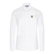 Moschino Teddy Patch Skjorta White, Herr