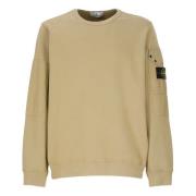 Stone Island Beige Bomulls Sweatshirt Rund Hals Beige, Herr