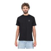 Armani Exchange Svart kortärmad logopatch tee Black, Herr