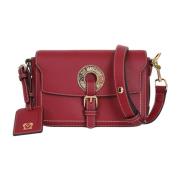 Love Moschino Lila Axelväska med Logo Plaque Red, Dam