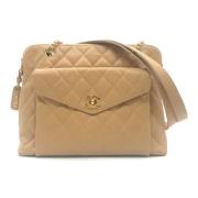 Chanel Vintage Pre-owned Laeder handvskor Beige, Dam