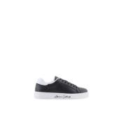 Armani Exchange Vita Sneakers Belagd Material Gummisula Black, Dam