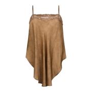 Mes Demoiselles Silke Spets Camisole Top Taupe Orlane Beige, Dam