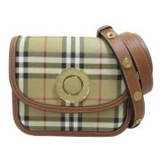 Burberry Vintage Pre-owned Canvas axelremsvskor Beige, Dam