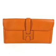 Hermès Vintage Pre-owned Laeder kuvertvskor Orange, Dam