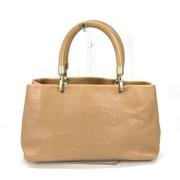 Chanel Vintage Pre-owned Laeder chanel-vskor Beige, Dam