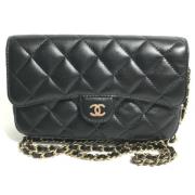 Chanel Vintage Pre-owned Laeder chanel-vskor Black, Dam