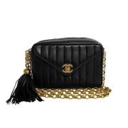 Chanel Vintage Pre-owned Laeder crossbodyvskor Black, Dam