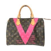 Louis Vuitton Vintage Pre-owned Tyg louis-vuitton-vskor Brown, Dam