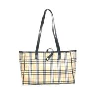 Burberry Vintage Pre-owned Canvas axelremsvskor Beige, Dam