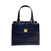 Yves Saint Laurent Vintage Pre-owned Laeder handvskor Blue, Dam