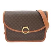 Celine Vintage Pre-owned Canvas crossbodyvskor Brown, Dam