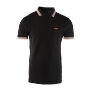 Hugo Boss Svart Bomull Polo Tröja Regular Fit Black, Herr