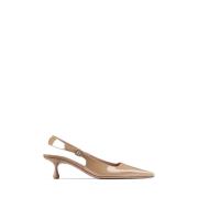 Jimmy Choo Patentläder Slingback Drop Häl Beige, Dam