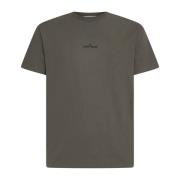 Stone Island Brun Bomull Logo Print T-shirt Brown, Herr