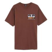 Obey Subvert T-shirt Brown, Herr