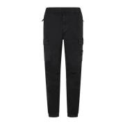 Stone Island Reguljära Tapered Byxor i Svart Black, Herr