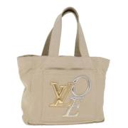 Louis Vuitton Vintage Pre-owned Canvas handvskor Beige, Dam