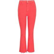 Mother Hög Midja Flare Jeans Red, Dam