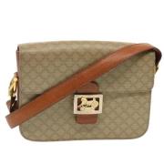 Celine Vintage Pre-owned Canvas axelremsvskor Beige, Dam