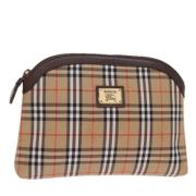 Burberry Vintage Pre-owned Canvas kuvertvskor Beige, Dam