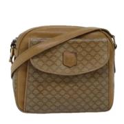 Celine Vintage Pre-owned Canvas axelremsvskor Beige, Dam