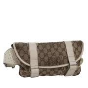 Gucci Vintage Pre-owned Canvas crossbodyvskor Beige, Dam