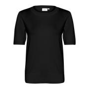 Saint Tropez Round-neck Knitwear Black, Dam