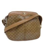 Celine Vintage Pre-owned Canvas axelremsvskor Beige, Dam