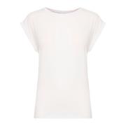 Saint Tropez Adeliasz T-Shirt Top i Bright White White, Dam