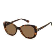 Polaroid Butterfly Style Polarized Sunglasses Brown, Dam