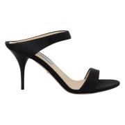 Prada Svart Läderklackar Pumps Elegant Stil Black, Dam