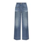 Victoria Beckham Jeans med Logo Blue, Dam