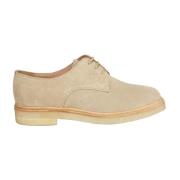 Zespà Taupe Suede Derbies med Crêpe Sole Beige, Dam