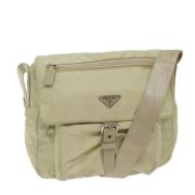 Prada Vintage Pre-owned Nylon prada-vskor Beige, Dam