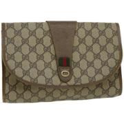 Gucci Vintage Pre-owned Laeder kuvertvskor Beige, Dam