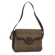 Burberry Vintage Pre-owned Canvas axelremsvskor Beige, Dam