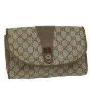 Gucci Vintage Pre-owned Laeder kuvertvskor Beige, Dam