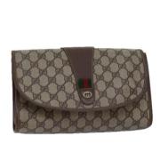 Gucci Vintage Pre-owned Laeder kuvertvskor Beige, Dam