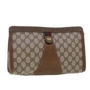 Gucci Vintage Pre-owned Canvas kuvertvskor Beige, Dam