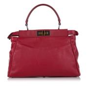 Fendi Vintage Pre-owned Laeder handvskor Red, Dam