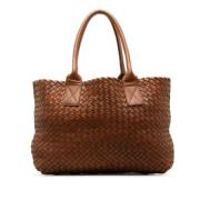 Bottega Veneta Vintage Pre-owned Laeder totevskor Brown, Dam