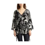 See by Chloé Jungle Tryckt V-ringad Blus Black, Dam