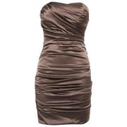 Dolce & Gabbana Pre-owned Pre-owned Satin klnningar Brown, Dam