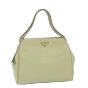 Prada Vintage Pre-owned Nylon handvskor Beige, Dam